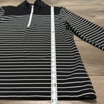 FootJoy 1/4 Zip Long Sleeve Pullover Black White Stripe Size Large Photo 7