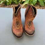 Liberty Black Aztec Southwestern Leather Western Cowgirl Booties 10 Brown Photo 2