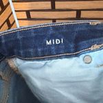 American Eagle Midi Distressed Jean Shorts Size 6‎ Blue Photo 4