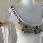 Boston Proper  Tunic Top Womens Medium Pink Embellished Romantic Feminine Blouse Photo 3