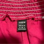 SheIn Hot Pink Smocked Elastic Waist Athletic Shorts - Size M Photo 5