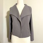 Calvin Klein Y2K Moto Style Cropped Open Textured Grey Jacket S Small Photo 4