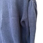 Vintage Sweater Floral Embroidered Cardigan Button Front Size M Blue Cotton Knit Size M Photo 6