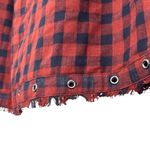 Le lis  Plaid Dark Orange Navy Blue Fit & Flare Western Dress Size Small NWT Photo 13