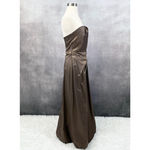 David's Bridal Strapless Dress Womens Size 10 Brown Bridesmaid Prom Dressy Gala Photo 1