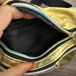 Gold Fanny Pack, One Size, Rainbow Zip Black Photo 3