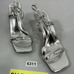 Womans Idifu Strappy Dress Sandals 9 Silver Buckle Heel NWOT Photo 0