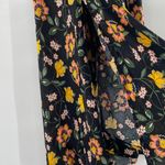 T Tahari NEW  A-Line Skirt Black/Rust Floral Print Side Split Size 2 Modest Fairy Photo 6