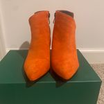 Grace Every Step Orange Suede Chunky Heel Boots Photo 4