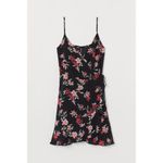 H&M  Floral Wrap Summer Mini‎ Dress Size 2 Tropical Flirty  Vacation resort Photo 2