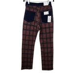 We Wore What Women's Navy and Brown Plaid Jeans Size 27 NWT Icon Jeans Plaid Photo 2