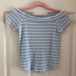 Me to We Pacsun Light Blue Striped Top Photo 2