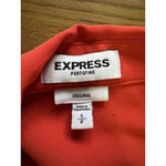 EXPRESS  Women Red Long Sleeve Shirt Size Small Button Down Polyester Lightweight Photo 2