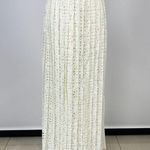 $458 NWT See by Chloe Eyelet Lasercut Pleated Midi Skirt Cream Size 38/ US 4 Photo 5