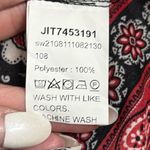 SheIn  Curve 3XL Black Red Bandana Paisley Print Boho Long Sleeve Maxi Dress Photo 6