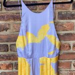 Anthropologie Hutch Lavender Purple Yellow Backless Wide Leg Jumpsuit Women's 0 Photo 2