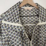 Tory Burch  Casey Anorak Jacket Windbreaker White Blue Floral Paisley Size 8 Photo 9