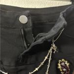 Mini Denim Black Layered Skirt with Cross Embellished Chains S Photo 10