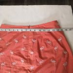 Talbots Peach Embroidered Flamingo Print Mini Skirt 2 Coconut Girl Preppy Pastel Photo 2