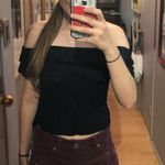 American Eagle Maroon Jean Shorts Photo 2