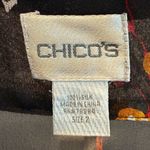 Chico's Chico’s 100% Johnny Kimono Top Jacket Black Red Floral Tropical Size 2 (12) Photo 4