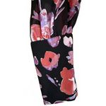 VERO MODA NEW  Women's Crop Top Blouse Medium Black Coral Smocked Abstract Floral Photo 8