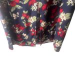 Ease Sport Vintage 90s Women's Size 8 Blue Floral Linen Blend Dress & Cardigan Red Photo 6