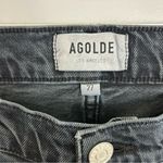 AGOLDE  Toni Mid Rise Raw Hem Black Straight Leg Jeans Size 27 Photo 6