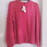 Jessica Simpson Sweater Loose Knit Crew Neck Pink Rose Size XL New with Tag Photo 7