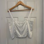 Danielle Bernstein NWT  White Satin Bustier Top Photo 2