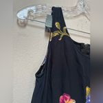 Vintage 90s Carol Anderson Floral Rayon Maxi Dress Black Size M Photo 4