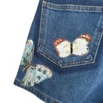 Valentino Jamaica Butterfly Denim Shorts Blue Medium Wash Size‎ 24 NWT Photo 5