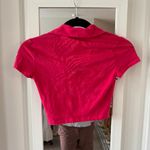 TNA Aritzia Cropped Polo Size XS Color Pink Photo 4