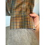 Paul Fredrick High Rise Pleated Gingham Chino Pants Wool Beige Women's Size 32 Brown Photo 5