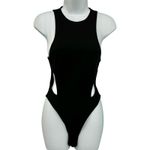 Atoir Black Bianca Racerback Stretchy Scuba Fabric Side Cutouts Bodysuit Sz 2 Photo 1