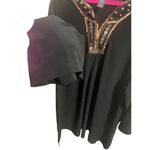 Added Dimensions Catherines Tunic Dress Womens 3X Black Beaded Embellished Boho Size 26 Photo 4