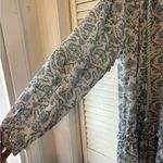 Tuckernuck beach, dusty, blue medallion long sleeve ruffle dress extra large Size XL Photo 4