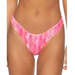 Isabella rose Vienna neon pink snakeskin print chiffon bikini Size M Photo 2