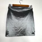 superdown NWT Women's M Samara Knot Mini Skirt in Silver Mini Evening Night Out Photo 5