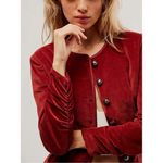 Free People NWT Becky Jacket in garnet grotto color size small Photo 5