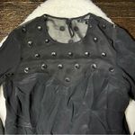 Madewell  Broadway & Broome Black Silk Sequin Rosette Cocktail Dress Photo 4