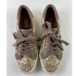 Not Rated 2/$20  Women's ILLANA Fashion Sneaker Gold Star Glitter Photo 1
