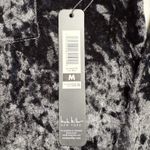 Nicole Miller  Women's Medium Black Velvet Top Shirt Button Front Pocket MSRP $58 Photo 5