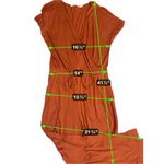 Michael Stars  Womens Jumpsuit Rust Orange Drawstring Waist Casual Comfy size S Photo 3