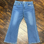Loft distressed 32/14 kick crop flared elevated basic jeans Photo 0
