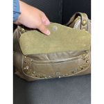 Patricia Nash Patricia‎ Nash Ergo Satchel Green Leather Studded Hobo Shoulder Bag Purse Photo 1