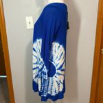 Beldini Tie Dye Tunic Top Rhinestone‎ Embellished Long Sleeve Blue M NEW Size M Photo 3