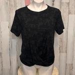 Active Basic LegEnd Active Black Camo Short Sleeve Athletic Top Women’s XL Stretch Tee NWT Photo 0