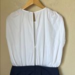 ZARA white and navy poplin mixed jumpsuit Photo 6