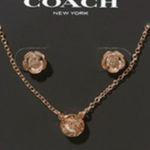 Coach  Open Circle Necklace and Stud Earring Set Photo 0